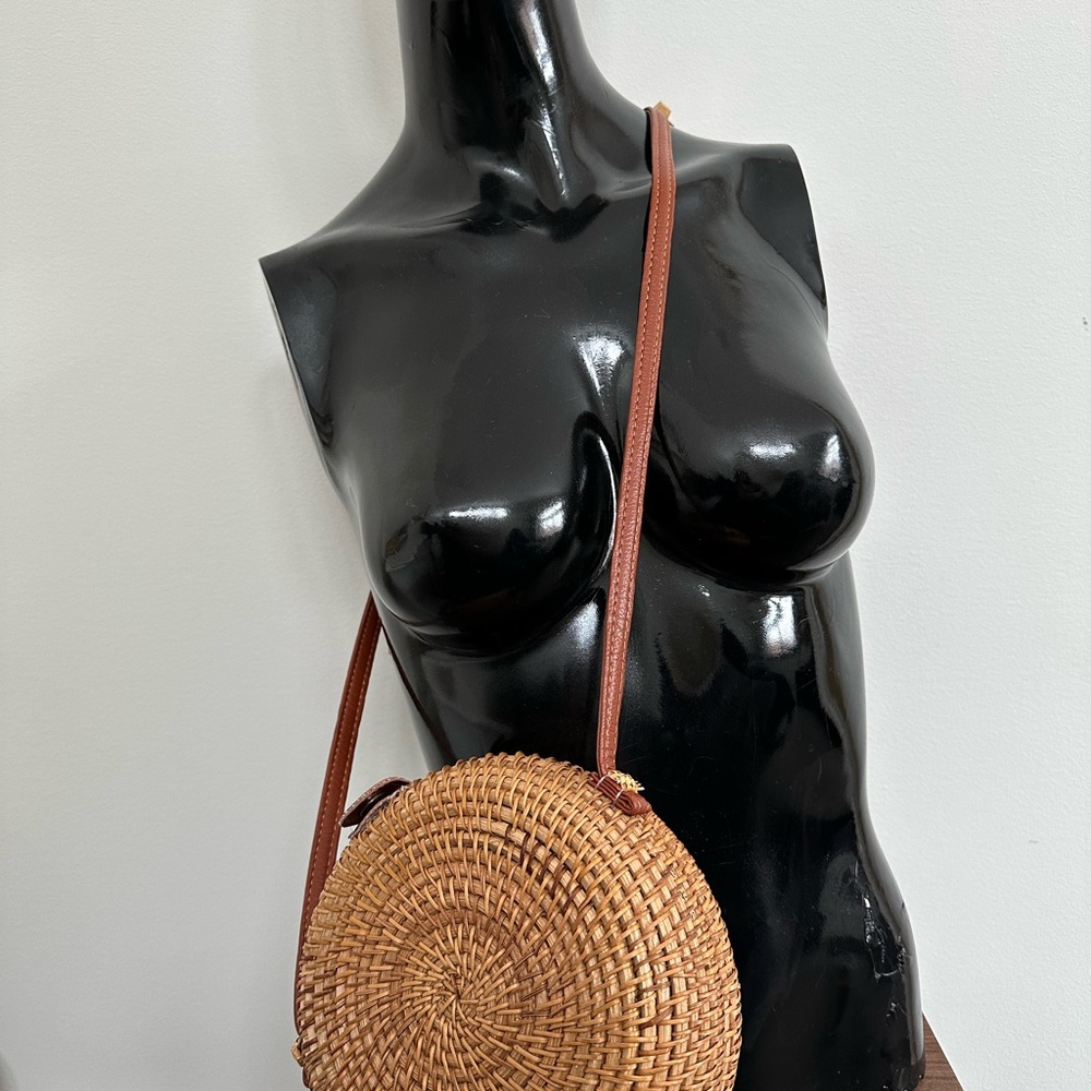 Round woven bag. Just the right size purse